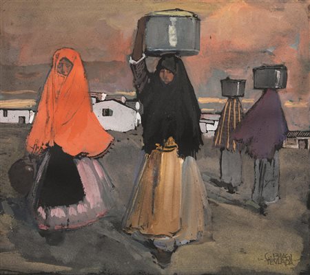 Giuseppe Biasi(Sassari 1885 - Andorno Micca (Biella) 1945)PORTATRICI...