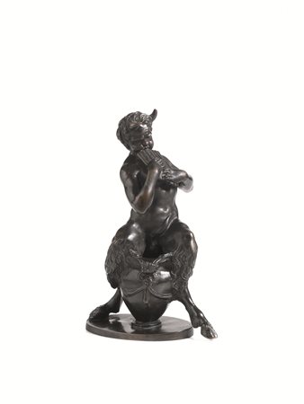 CALAMAIO, FIRENZE, SECOLO XVI in bronzo a patina scura raffigurante un fauno...