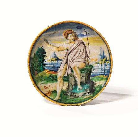 CIOTOLA, URBINO O AREA ADRIATICA, SECOLO XVIin maiolica raffigurante San...