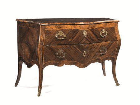 CASSETTONE, LOMBARDIA, SECOLO XVIIIin noce intarsiato in bosso, piano...