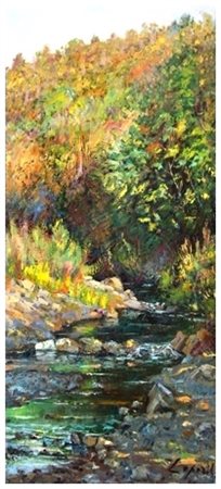 GIO BATTA LEPORI Livorno 1911 – Livorno 2002 Ponte dell’amore Olio su tavola...