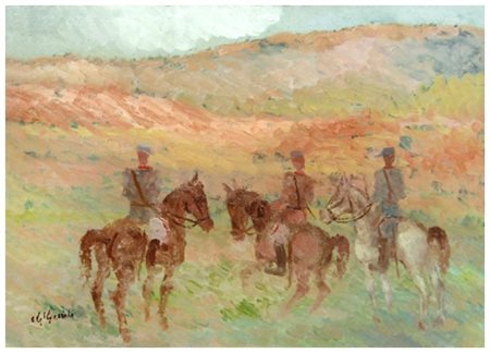 GUIDO GUIDI Livorno 1901 – Livorno 1998 Senza titolo Olio su tavola 50 x 70....