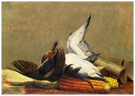 VALENTINO GHIGLIA Firenze 1903 – Firenze 1960 Senza titolo Olio su pannello...