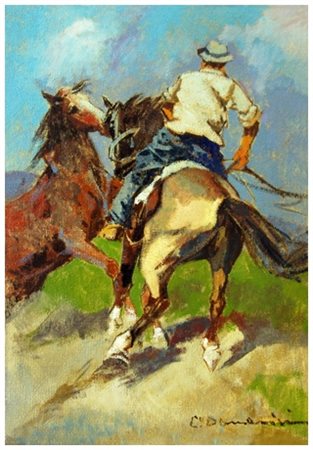 CARLO DOMENICI Livorno 1898 – Valdana di Portoferraio 1981 Senza titolo Olio...