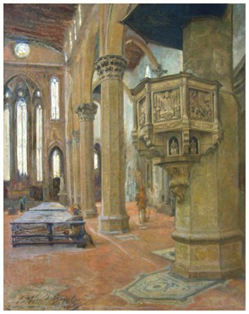 RAFFAELLO GAMBOGI Livorno 1874 – Livorno 1943 Senza titolo Olio su tela 60 x...