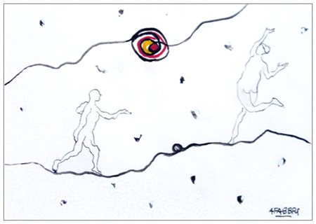 AGENORE FABBRI Barba 1911 – Savona 1998 Senza titolo T.m. su carta 15 x 20...