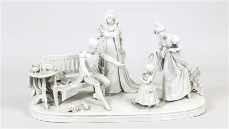 GRANDE GRUPPO IN PORCELLANA Capodimonte, prima metà del XX secolo...