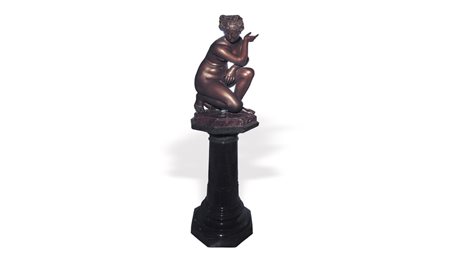 VENERE ACCOVACCIATA inizio del XX secolo scultura in bronzo realizzata a...
