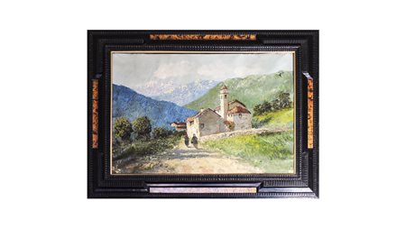 SCUOLA DELL'ITALIA SETTENTRIONALE DELL'INIZIO DEL XX SECOLO Paesaggio montano...