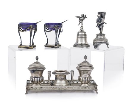 ARGENTI RECENTI LOTTO DI DIVERSI OGGETTI IN ARGENTO, XIX-XX SECOLO, composto...