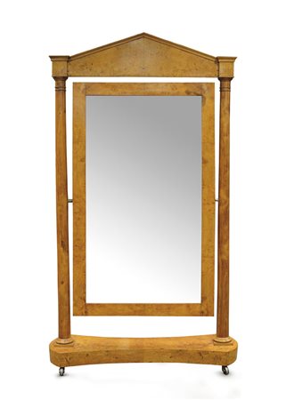 MOBILE DEL XIX SECOLO PSICHE IMPERO IN LEGNO CHIARO, XIX SECOLO, specchio...