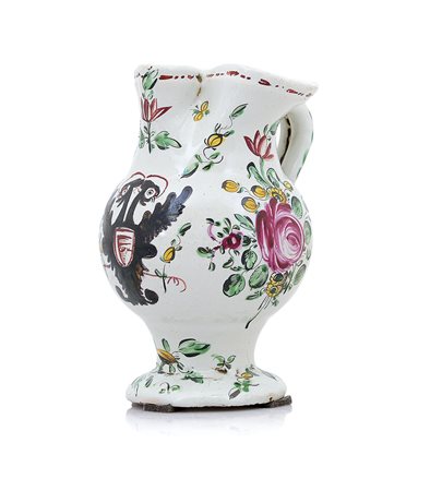 PESARO VERSATOIO IN MAIOLICA, PESARO, CASALI E CALLEGARI, 1780 CA., decoro...