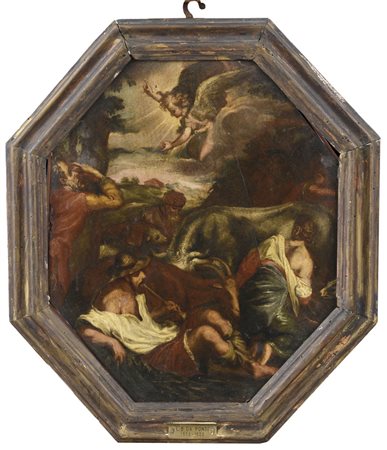 SCUOLA BASSANESCA, XVII SECOLO L'annuncio ai pastori Olio su tavola...