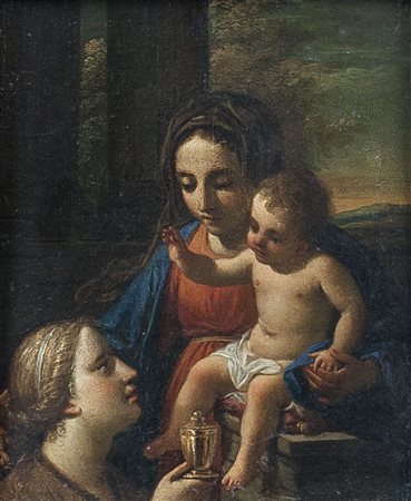 SCHEDONI BARTOLOMEO Modena 1578 - Parma 1615(cerchia di) Vergine con Bambino...