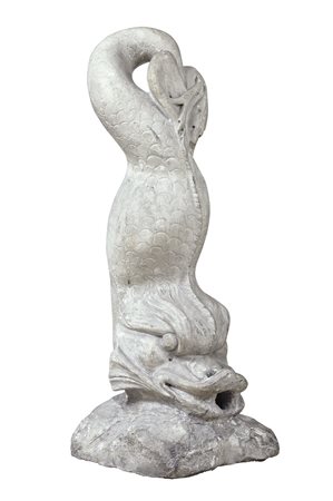 SCULTORE GENOVESE DEL XVII SECOLO Delfino Pietra, alt. cm 74; sbeccature;...