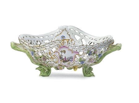 MEISSEN CESTINO IN PORCELLANA, MEISSEN, 1750 CA., MODELLO DI J.KAENDLER,...