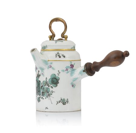 MEISSEN CIOCCOLATIERA CON COPERCHIO IN PORCELLANA, MEISSEN, 1760 CA.,...