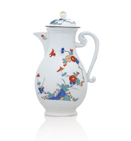 MEISSEN CAFFETTIERA CON COPERCHIO IN PORCELLANA, MEISSEN, 1740 CA., piriforme...