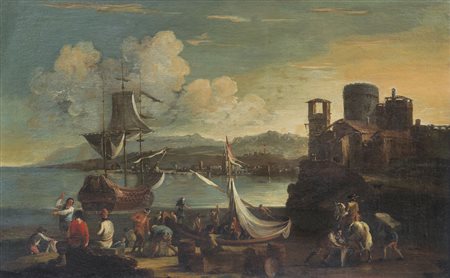 VAN DER KABEL ADRIAN Rijswijk 1630 - Lione 1705(ambito di)Paesaggio costiero...