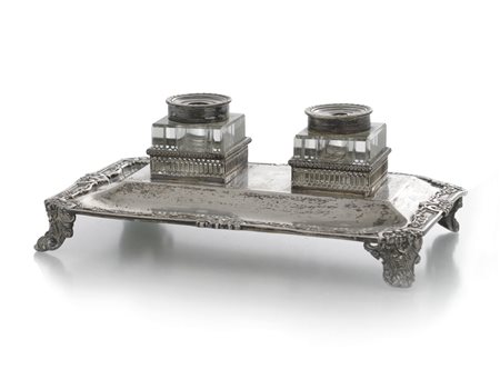 ARGENTI D'EPOCA CALAMAIO IN ARGENTO, USA, INIZIO XX SECOLO, con doppio...