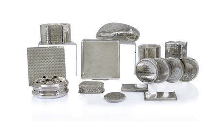 ARGENTI RECENTI QUATTRO DIVERSE SCATOLE IN ARGENTO, MILANO, FRATELLI...