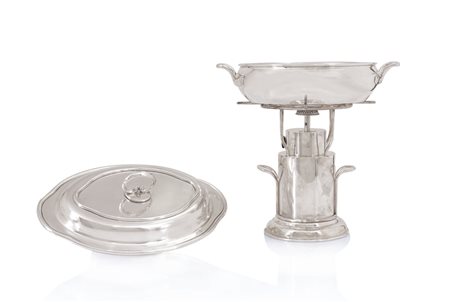 ARGENTI RECENTI UNA LAMPADA IN ARGENTO, MILANO, FRATELLI CACCHIONE, ANNI '70,...