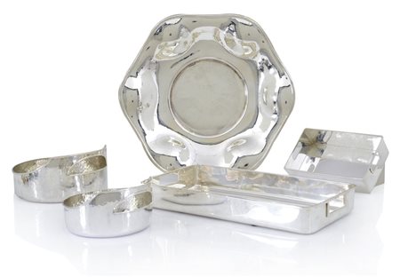 ARGENTI RECENTI DUE VASSOI RETTANGOLARI IN ARGENTO, FRATELLI CACCHIONE,...