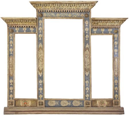 CORNICE CORNICE IN STILE ANTICO, XX SECOLO, architettonica tripartita dipinta...