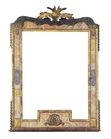 CORNICE CORNICE IN STILE ANTICO, XX SECOLO, sagomata con decoro dipinto e...