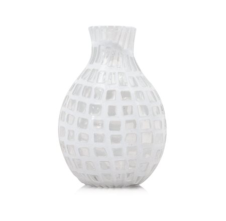 VENINI VASO "OCCHI" IN VETRO, VENINI, T.SCARPA, ANNI '50, soffiato con...