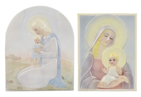 ESSEVI DUE PLACCHE IN CERAMICA, ESSEVI E LE BERTETTI, TORINO, ANNI '40 E '50,...
