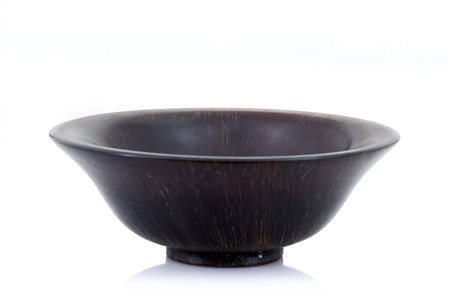 ARTE ORIENTALE COPPA PER LIBAGIONE IN CORNO DI RINOCERONTE, CINA, XVIII...