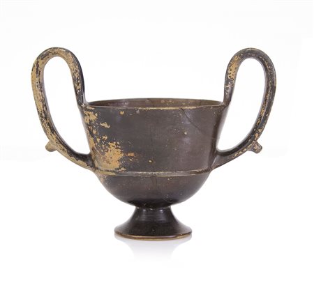 ARCHEOLOGIA KANTHAROS APULO IN TERRACOTTA VERNICIATA, MAGNA GRECIA, V-IV...