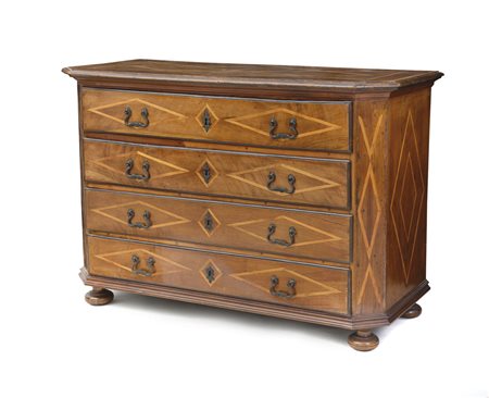 MOBILE DEL XVIII SECOLO CASSETTONE IN NOCE, PIEMONTE, XVIII SECOLO, fronte a...