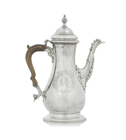 ARGENTI D'EPOCA CAFFETTIERA GIORGIO III IN ARGENTO, LONDRA, 1767, ARGENTIERE...