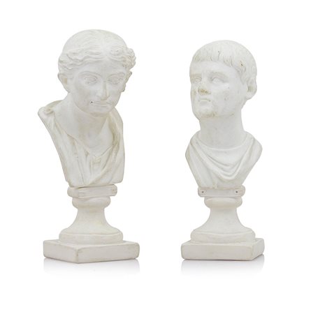 NAPOLI DUE SCULTURE IN BISCUIT, NAPOLI, REAL FABBRICA FERDINANDEA, 1790 CA.,...