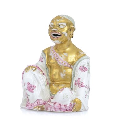 MEISSEN RARO MAGOT IN PORCELLANA BOETTGER, MEISSEN, 1720 CA., a figura...