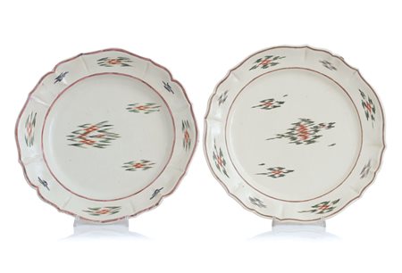 RUBATI PASQUALE COPPIA DI GRANDI PIATTI IN MAIOLICA, MILANO, P.RUBATI, 1780...