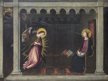 SCUOLA FIORENTINA DEL XVII SECOLO Santissima AnnunziataOlio su tela, cm...
