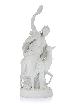 FRANCIA GRUPPO IN BISCUIT, FRANCIA, INIZIO XX SECOLO, raffigurante la dea...