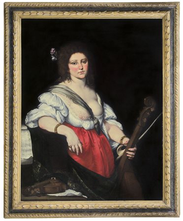 STROZZI BERNARDO Genova 1581 - Venezia 02/08/1644(e bottega)Suonatrice di...