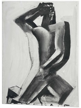Mario Sironi (1885-1961), Figura, 1925 carbone e tempera su carta, cm...