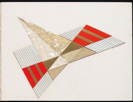 Nicola Diulgheroff (1901-1982), Senza Titolo collage, cm 33,5x25