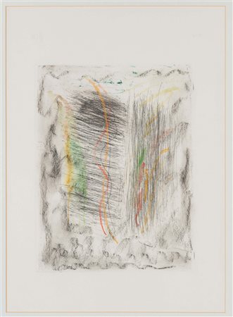 Fausto Melotti (1901-1986), Senza Titolo incisione, acquaforte a colori, cm...