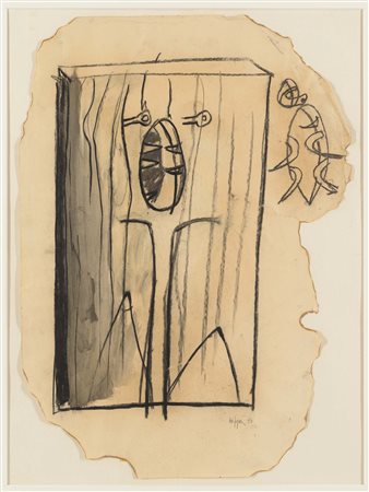 Roberto Crippa (1921-1972), Senza Titolo, 1956 pastello su carta, cm 49x68,...