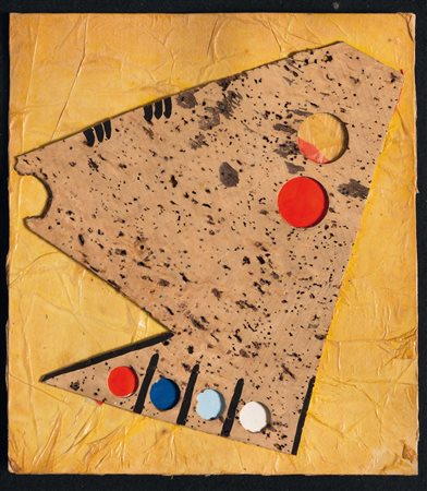 Roberto Crippa (1921-1972), Polimaterico, 1971 sughero e tecnica mista su...