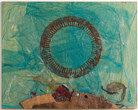Roberto Crippa (1921-1972), Senza titolo, 1971 polimaterico, cm 90x70 firmato...