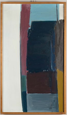 Enrico Della Torre (1930), Senza Titolo, 1962 olio su tela, cm 55x95 firmato...