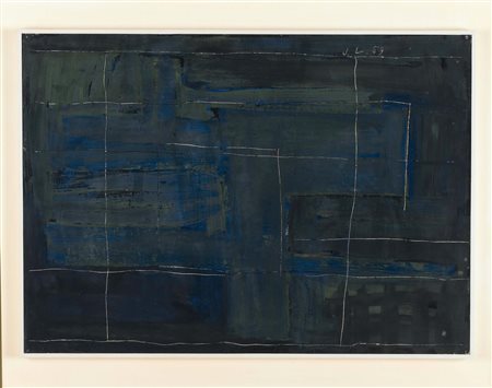 Enrico Della Torre (1930), Composizione 2, 1959 tempera su cartone, cm 50x70...