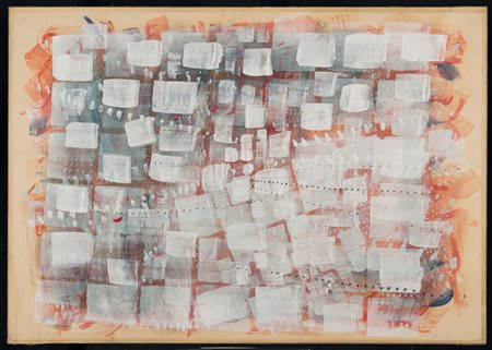 Tancredi (1927-1964), Composizione tempera su carta, cm 100x70 firmato in...